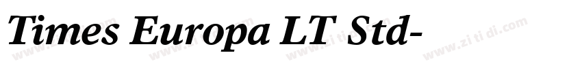 Times Europa LT Std字体转换